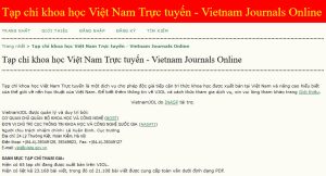 Tạp chí Khoa học Việt Nam trực tuyến – VJOL