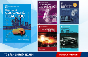 Tủ sách chuyên ngành hóa học, ô tô, cơ khí chế tạo máy, điện – điện tử.